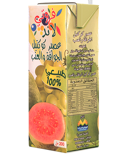 عصير كوكتيل الجوافة و العنب 200 ml